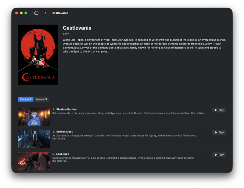 Vidyeo home screen dark mode