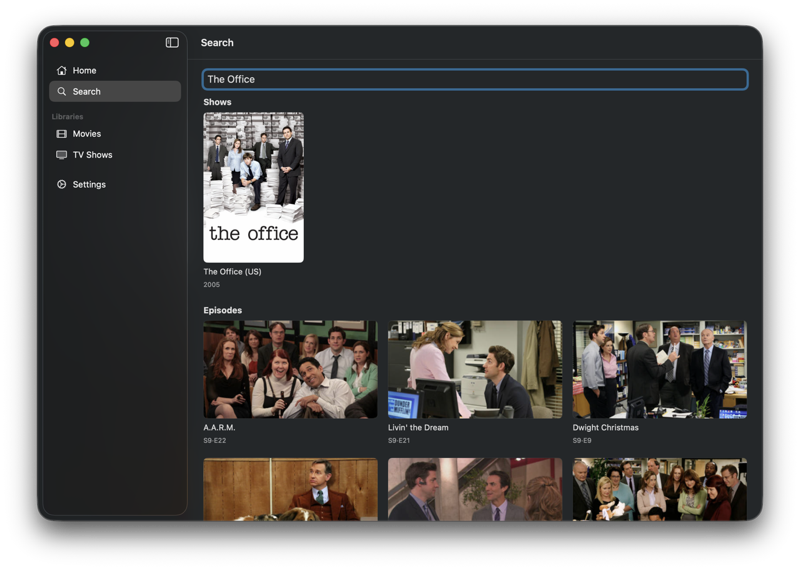 Vidyeo search dark mode